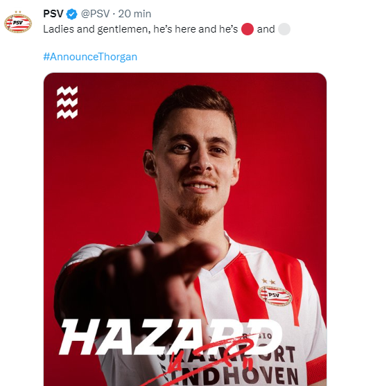 T. Hazard signe au PSV