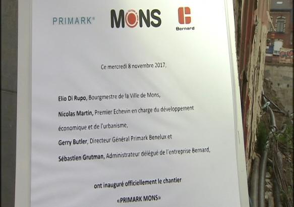 Mons : première pierre du futur magasin Primark