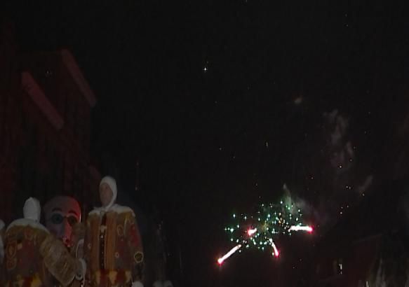 Carnaval de Binche: Rondeau et feu d'artifices