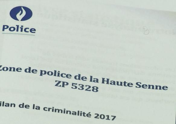 Police: bilan 2017 de la criminalité dans la zone Haute Senne