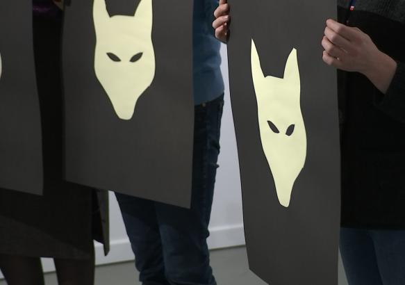 La Louvière: le loup s'affiche