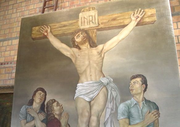 Soignies : un tableau de Rémy van den Abeel restauré