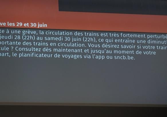 La Louvière: service minimum à la SNCB