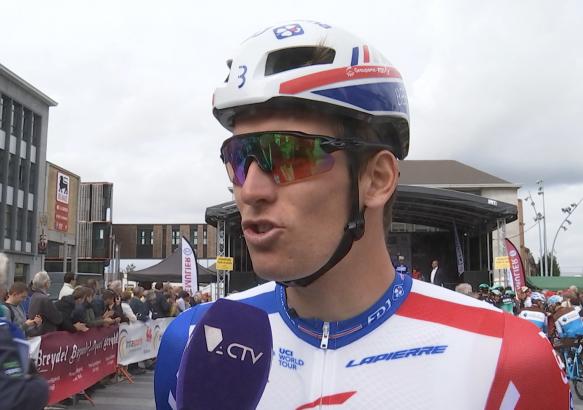 CYCLISME : réactions des coureurs au départ de l'Eurométropole Tour