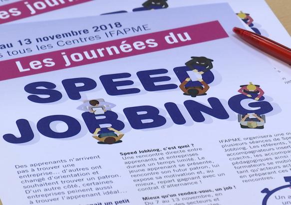 Braine-le-Comte : stagiaires et patrons en mode "speed jobbing"