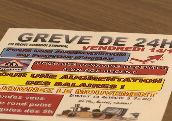 Le Centre en grève pour 24 heures vendredi.