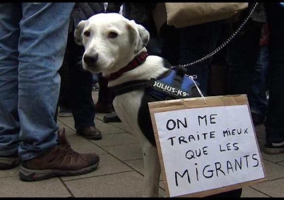Le Collectif "La Marche des Migrants" en route pour Bruxelles