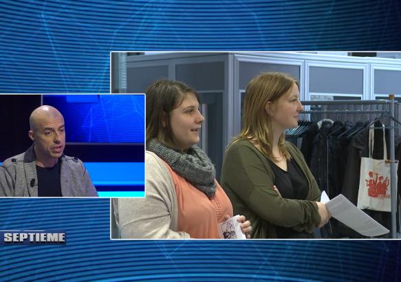 La Louvière: Stéphane Mansy, plate forme citoyenne pour l égalité Femmes Hommes, sur le plateau du Septième (extrait JT)