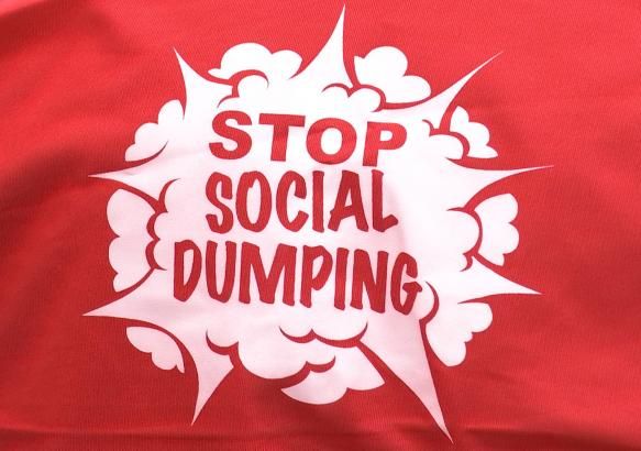 La Louvière : action de la FGTB contre le dumping social