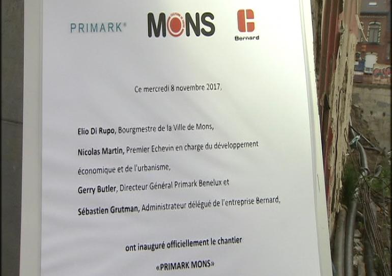 Mons : première pierre du futur magasin Primark